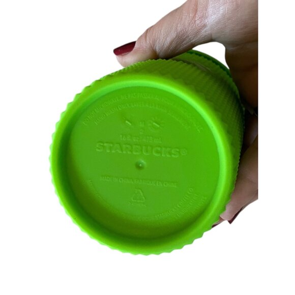 Starbucks Limited Edition Halloween 2021 Studded Matte Neon Green Tumbler 16 Oz. - Picture 5 of 10